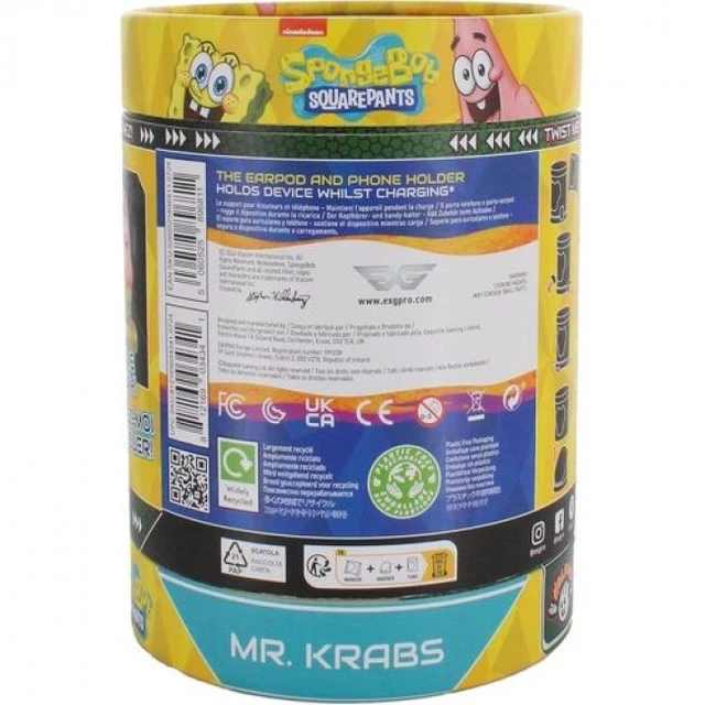 Alt view image 4 of 5 - Spongebob: Mr Krabs Holdems, Mini Cable Guys Phone Stand and Device Holder