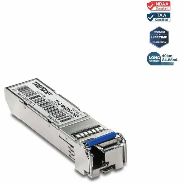 Alt view image 3 of 9 - TRENDnet Mini-GBIC Dual Wavelength Single-Mode LC Module 1310/1550 TEGMGBS40D3