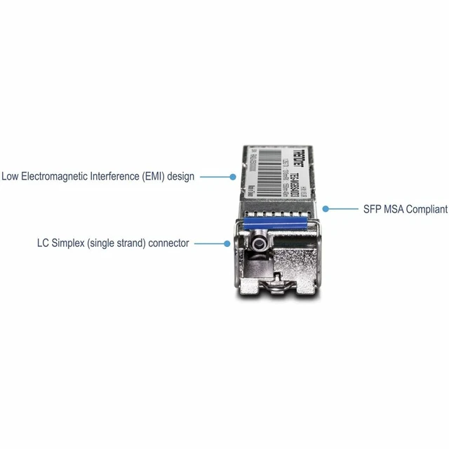 Alt view image 5 of 9 - TRENDnet Mini-GBIC Dual Wavelength Single-Mode LC Module 1310/1550 TEGMGBS40D3