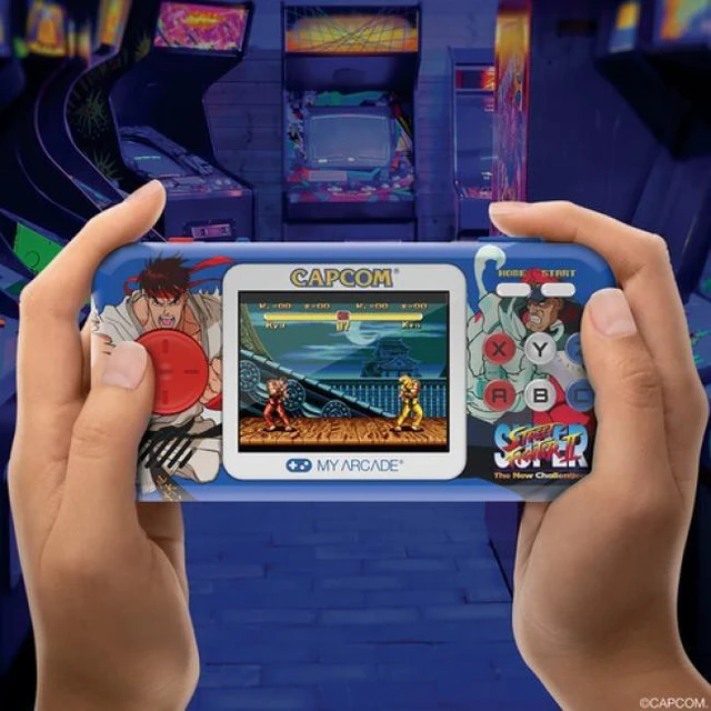 Alt view image 5 of 5 - My Arcade - DGUNL-7148 Super Street Fighter II Pocket Player Pro Portable Handheld Gaming System With Travel Case