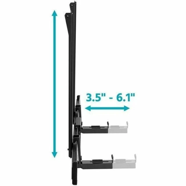 Alt view image 11 of 13 - Monoprice Heavy Duty Universal Sound Bar Mount Bracket Above or Under TV, Extends 3.4"-6.1", Fits Most Soundbars Up to 33 Lbs, Anti-Skid Base, 3 Installation Options, Max VESA 800x400mm