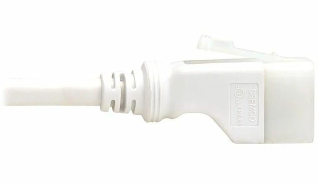Alt view image 6 of 8 - Tripp Lite series P036-EN3-AWH-6 Power Extension Cord - 12 Gauge - 250 V AC / 20 A - White - 3 ft Cord Length - IEC 60320 C19 / IEC 60320 C20 - P-Lock, Lockable - 6 Pack - P036-EN3-AWH-6