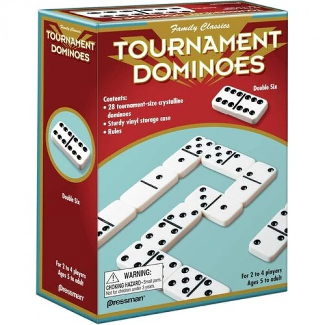 Alt view image 3 of 3 - Games - Pressman Toy - Dominoes: Double Six Urea Tournament Dominoes New 3215-12