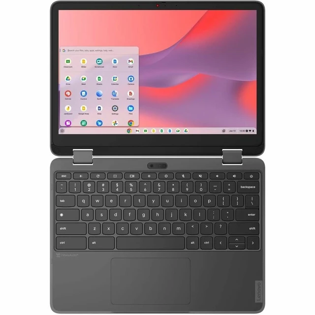 Alt view image 6 of 7 - Lenovo 500e Yoga Chromebook Gen 4 82W40038US 12.2" Touchscreen Convertible 2 in 1 Chromebook - WUXGA - 60 Hz - Intel N-Series N100 - 4 GB - 32 GB Flash Memory - English Keyboard - Graphite Gray -