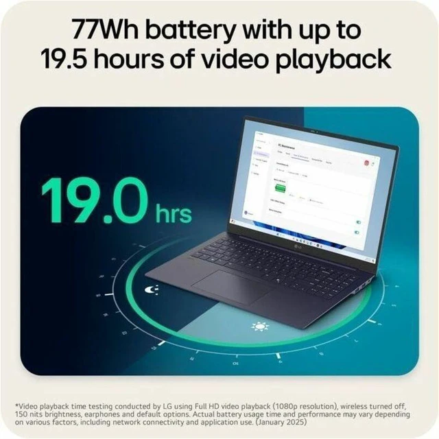 Alt view image 7 of 12 - LG gram Pro 16T90TP-K.AAB4U1 16" Touch Intel Core U7 255H 16GB 1TB SSD W11