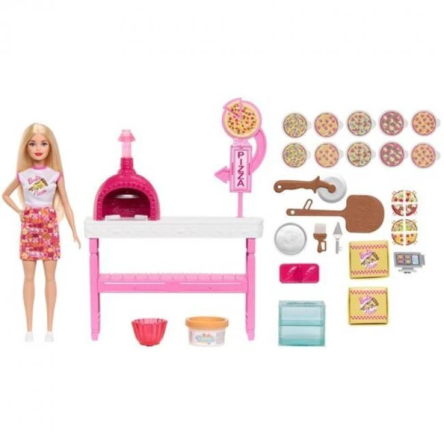Main image of Barbie Pizza Shop Playset With Blonde Doll