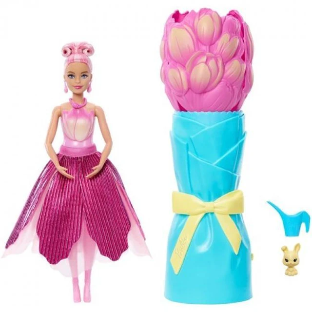 Main image of Barbie Petal Pop Doll & Bunny, Pink