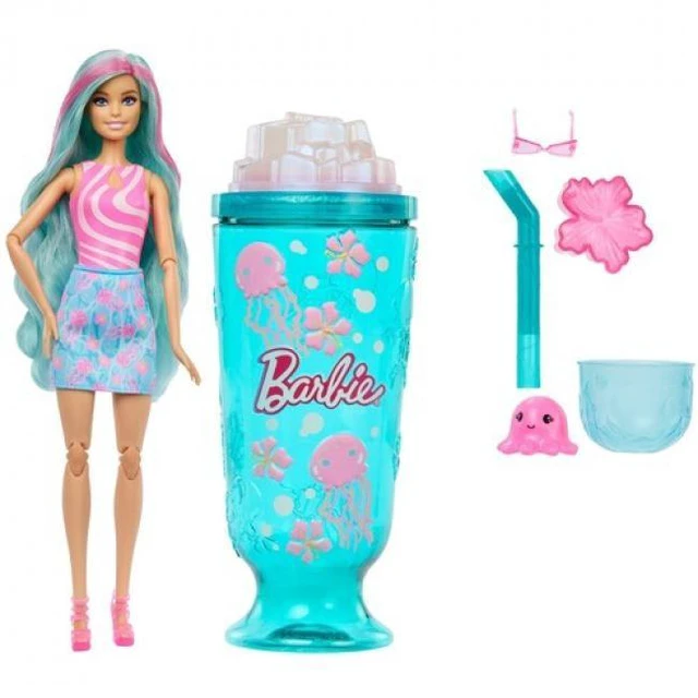 Main image of Barbie Pop Reveal Sea Slushy Series Jellyfish Doll, Pet & Accessories (One Random Barbie Pop! Reveal per Transaction)
