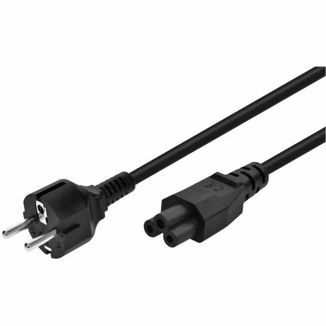 Alt view image 8 of 13 - Monoprice Power Cord - 6 Feet - Black | 2-Prong, CEE 7/7 SCHUKO (Europe) to IEC 60320 C5, 18AWG, 10amps