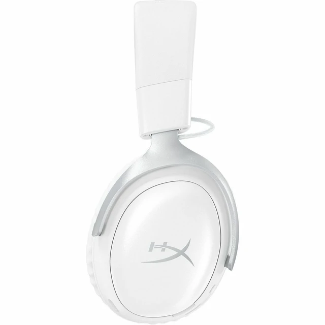 Alt view image 2 of 7 - HyperX Cloud III S Wireless White Gaming Headset - Stereo - Wireless - Bluetooth/RF - 65.6 ft - 64 Ohm - 20 Hz to 20 kHz - Over-the-head, Over-the-ear - Binaural - Circumaural - Electret Condenser, Un