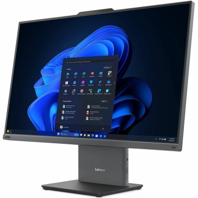 Alt view image 4 of 7 - Lenovo ThinkCentre neo 50a 27 Gen 6 LNL 13QF0030US All-in-One Computer - Intel Core Ultra 7 Series 2 256V - 16 GB - 512 GB PCI Express 4.0 SSD - 27" Full HD - Desktop - Luna Gray - Intel Chip - 1