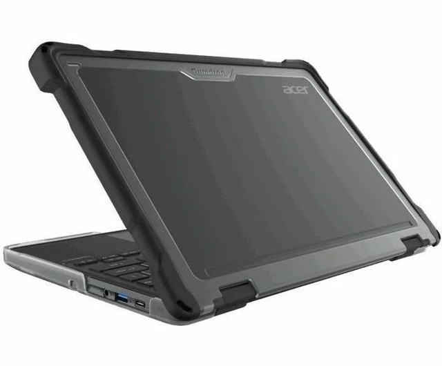 Alt view image 4 of 7 - Gumdrop SlimTech for Acer TravelMate B3 Spin 12 - For Acer Chromebook - Transparent - Bump Resistant, Drop Resistant, Shock Absorbing, Impact Resistant, Scratch Resistant - Rubber - Rugged