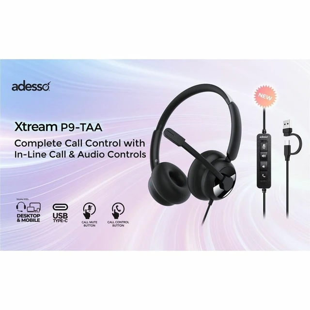 Alt view image 12 of 14 - Adesso Xtream P9-TAA Headset XtreamP9TAA