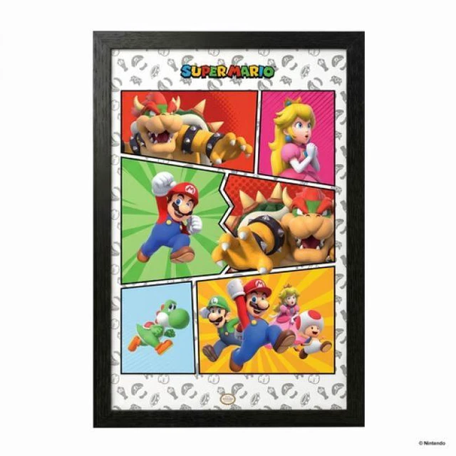 Main image of Super Mario- Comic Style 11x17 Framed Gel Coat