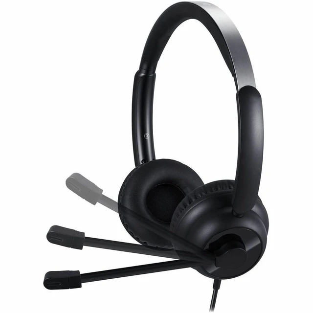 Alt view image 5 of 7 - Adesso USB-C & USB-A Headset with In-Line Push-to-Talk Controls - Stereo - USB Type A, USB Type C - Wired - 32 Ohm - Over-the-ear, Over-the-head - Binaural - Supra-aural - 6 ft Cable - Omni-direct