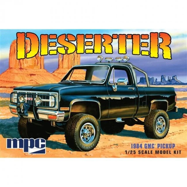 Alt view image 6 of 6 - Skill 2 Model Kit 1984 GMC Pickup Truck (Molded in Black) "Deserter" 1/25 Scale Model by MPC