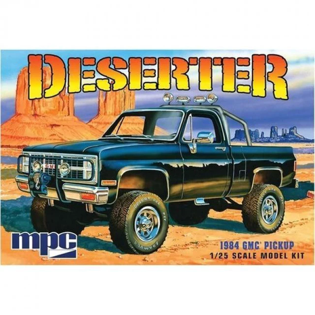 Alt view image 10 of 10 - Skill 2 Model Kit 1984 GMC Pickup Truck (Molded in White) "Deserter" 1/25 Scale Model by MPC