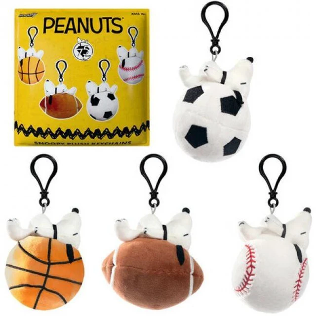 Main image of Peanuts - Super Duper Plush Keychain Wv01A - 12pc Blind Bag Flat