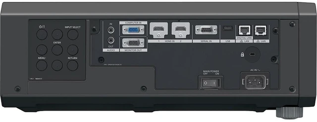 Alt view image 6 of 6 - Panasonic DLP Projector - Black - Front - 6000 lm