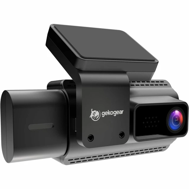 Alt view image 3 of 7 - GekoGear 3 Channel 4K Dash Cam with GPS and App Access - 3" Screen - Front/Rear/Cabin - Wired/Wireless - 3840 x 2160 Video - CMOS