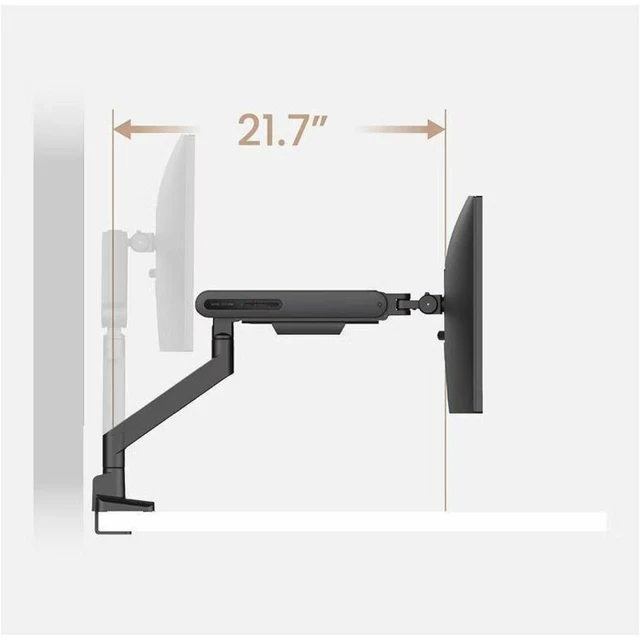 Alt view image 5 of 7 - BenQ Ergo Arm Mounting Arm for Monitor - 40" Screen Support - 24.20 lb Load Capacity - 75 x 75, 100 x 100 - VESA Mount Compatible - 1