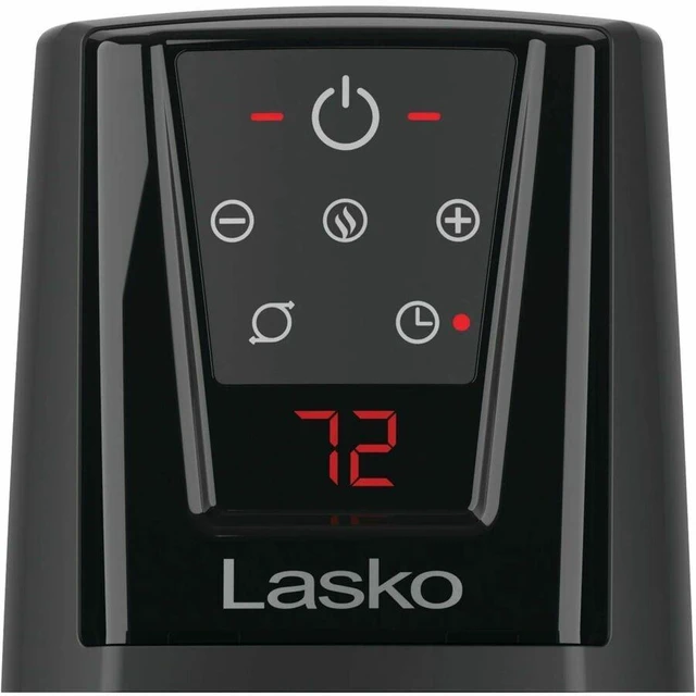 Alt view image 2 of 7 - Lasko 1500W Digital Ceramic Tower Space Heater with Remote Control, CT20111, Black - Ceramic - Electric - 900 W to 1500 W - 2 x Heat Settings - Timer - 150 Sq. ft. Coverage Area - 1500 W - 120 V AC -