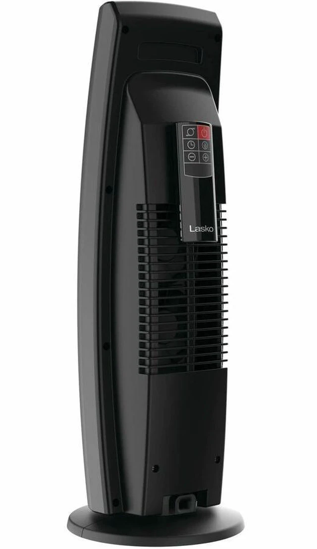 Alt view image 4 of 7 - Lasko 1500W Digital Ceramic Tower Space Heater with Remote Control, CT20111, Black - Ceramic - Electric - 900 W to 1500 W - 2 x Heat Settings - Timer - 150 Sq. ft. Coverage Area - 1500 W - 120 V AC -