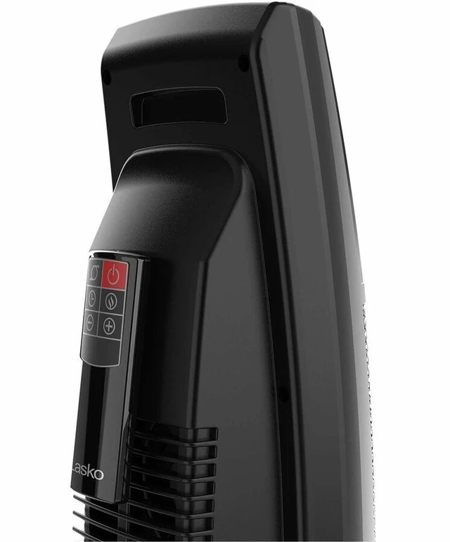 Alt view image 5 of 7 - Lasko 1500W Digital Ceramic Tower Space Heater with Remote Control, CT20111, Black - Ceramic - Electric - 900 W to 1500 W - 2 x Heat Settings - Timer - 150 Sq. ft. Coverage Area - 1500 W - 120 V AC -