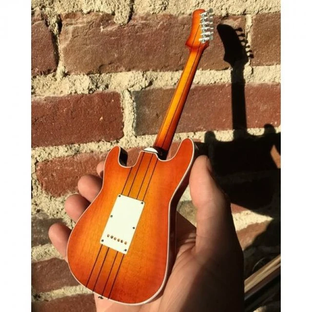 Alt view image 5 of 5 - Axe Heaven Stevie Ray Vaughan Signature Hamiltone Mini Guitar Replica Collectible SRV-058