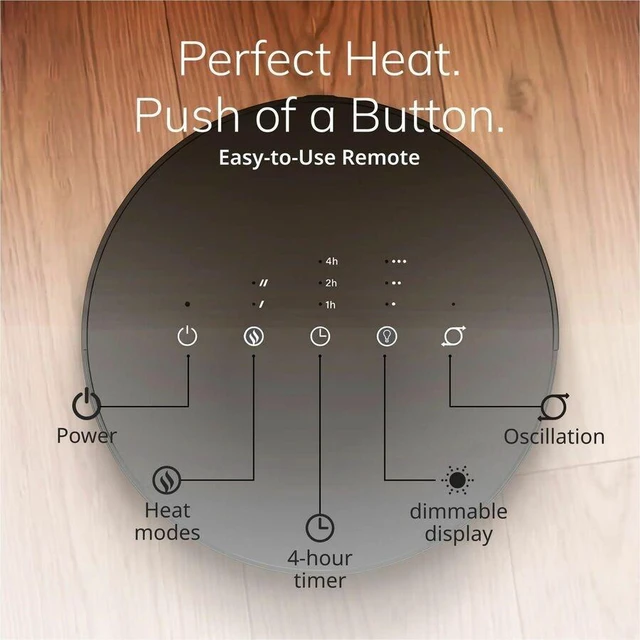 Alt view image 2 of 7 - Lasko 20" Fireplace Ceramic Tower Space Heater - Ceramic - Electric - 900 W to 1500 W - 2 x Heat Settings - Timer - 300 Sq. ft. Coverage Area - 1500 W - 120 V AC - 12.50 A - Oscillation - Indoor,
