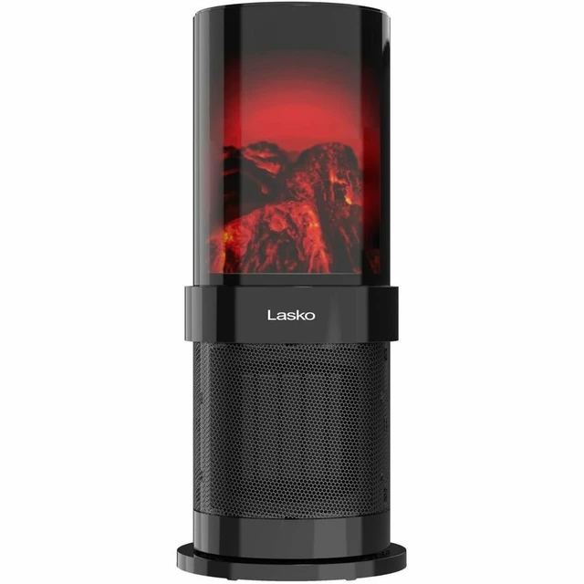 Alt view image 6 of 7 - Lasko 20" Fireplace Ceramic Tower Space Heater - Ceramic - Electric - 900 W to 1500 W - 2 x Heat Settings - Timer - 300 Sq. ft. Coverage Area - 1500 W - 120 V AC - 12.50 A - Oscillation - Indoor,