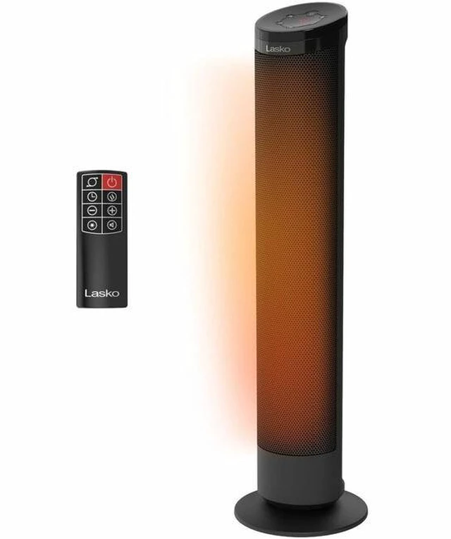 Main image of Lasko 30" Ceramic Tower Space Heater - Ceramic - Electric - 900 W to 1500 W - 3 x Heat Settings - Timer - 300 Sq. ft. Coverage Area - 1500 W - 120 V AC - 12.50 A - Remote Control - Oscillation -