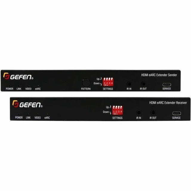 Main image of Gefen HDMI eARC Extender over HDBaseT 3.0 - 1 Input Device - 2 Output Device - 328.08 ft Range - 4 x Network (RJ-45) - 2 x USB - 1 x HDMI In - 2 x HDMI Out - 2 x Remote (IR) Input - 2 x Remote (IR) Ou