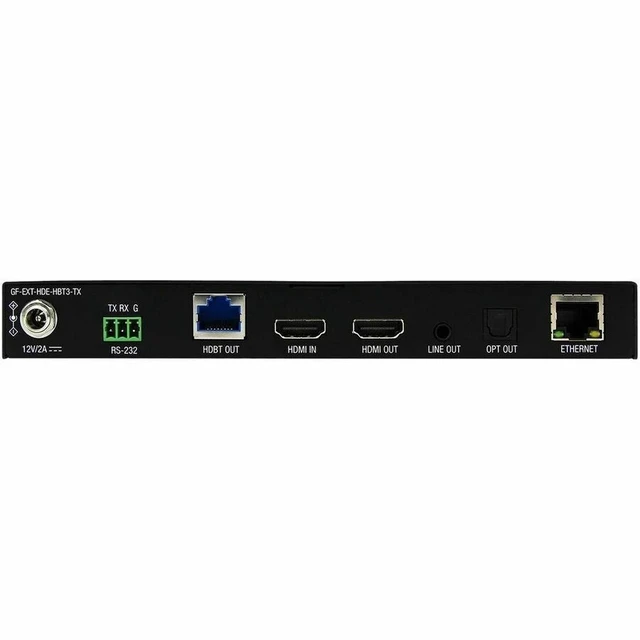 Alt view image 3 of 5 - Gefen HDMI eARC Extender over HDBaseT 3.0 - 1 Input Device - 2 Output Device - 328.08 ft Range - 4 x Network (RJ-45) - 2 x USB - 1 x HDMI In - 2 x HDMI Out - 2 x Remote (IR) Input - 2 x Remote (IR) Ou