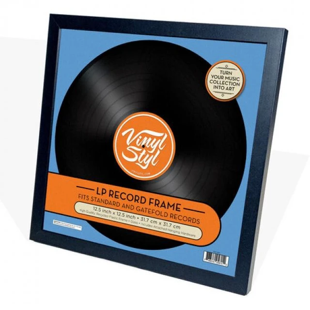 Alt view image 3 of 5 - Vinyl Styl? VS-F-001 12 Inch Vinyl Record Display Frame - Wall Hanging (Black)