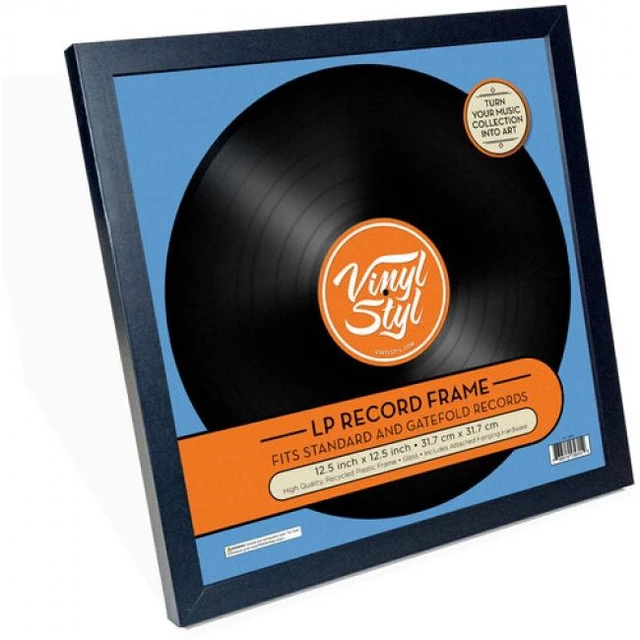 Alt view image 2 of 5 - Vinyl Styl? VS-F-001 12 Inch Vinyl Record Display Frame - Wall Hanging (Black)