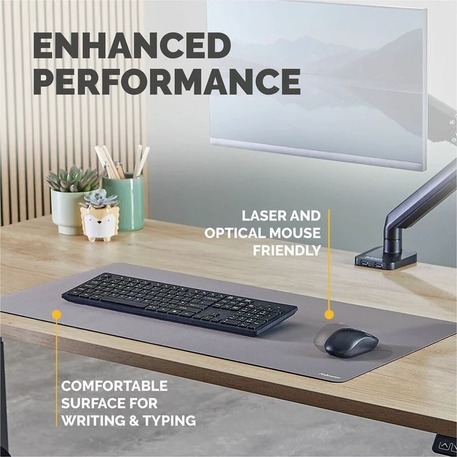 Alt view image 6 of 11 - Breyta Desk Mat - Gray - Comfort, Protection, and Performance