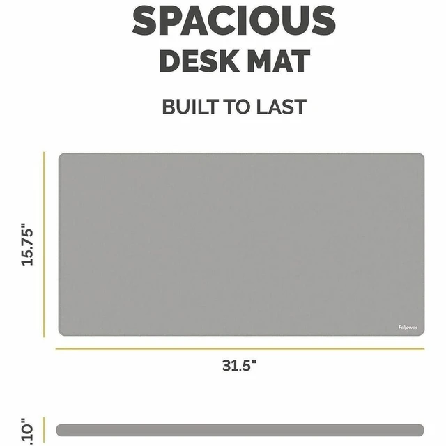 Alt view image 2 of 11 - Breyta Desk Mat - Gray - Comfort, Protection, and Performance
