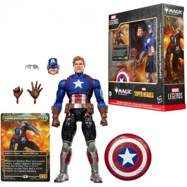 Main image of Marvel Super Heroes x Magic: The Gathering - Marvel Legends - Captain America (Avengers: Twilight) Action Figure & Exclusive Foil Trading Card