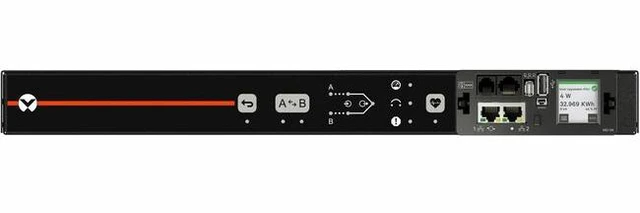 Main image of Vertiv Geist Rack Transfer Switch PDU with Next-Generation IMD| 15A| 120V| 1.4kW| (10) NEMA 5-15R Receptacles| (2) NEMA 5-15P Plug| VA4N11A0 - Redundant Power-Sharing Port | High-Visibility Touchscree