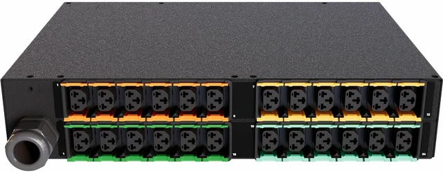 Main image of Vertiv PowerIT VP4U62A0 Upgradeable Monitored Input Level HD rPDU, Horizontal, Single Phase, 24 Combination C13/C19 Outlets, 60/63A, 240V, 2U - Rack power distribution unit, 14.4kW, 1P+N+E (IP44), TAA
