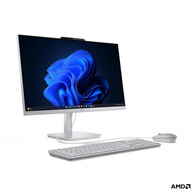 Alt view image 4 of 7 - Lenovo A105 23.8" FHD IPS All-In-One Desktop Computer AMD Ryzen 5 40 8GB RAM 512GB SSD Cloud Grey - AMD Ryzen 5 40 Quad-core - 8GB LPDDR5 RAM - 512GB SSD - 23.8" FHD IPS Display - Cloud Grey