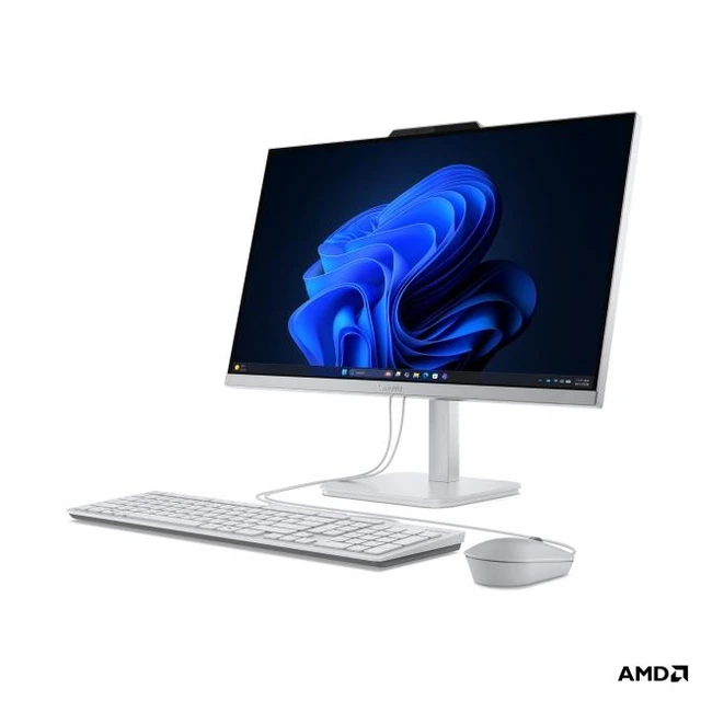 Alt view image 5 of 7 - Lenovo A105 23.8" FHD IPS All-In-One Desktop Computer AMD Ryzen 5 40 8GB RAM 512GB SSD Cloud Grey - AMD Ryzen 5 40 Quad-core - 8GB LPDDR5 RAM - 512GB SSD - 23.8" FHD IPS Display - Cloud Grey