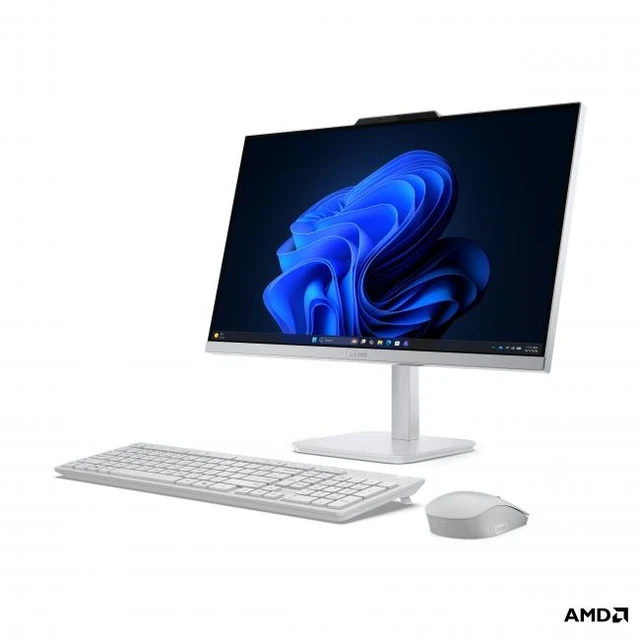Alt view image 7 of 7 - Lenovo A105 23.8" FHD IPS All-In-One Desktop Computer AMD Ryzen 5 40 8GB RAM 512GB SSD Cloud Grey - AMD Ryzen 5 40 Quad-core - 8GB LPDDR5 RAM - 512GB SSD - 23.8" FHD IPS Display - Cloud Grey