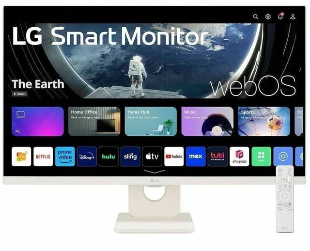 Main image of LG 27U511SA-W 27" Class Full HD Smart LCD Monitor - 16:9 - 27" Viewable - In-plane Switching (IPS) Technology - 1920 x 1080 - 16.7 Million Colors - 250 Nit - 5 ms - 100 Hz Refresh Rate - Spe