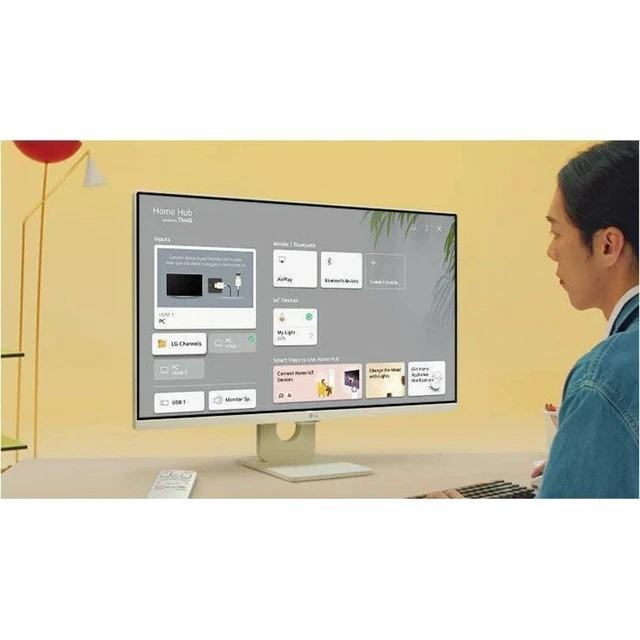 Alt view image 4 of 11 - LG 27U511SA-W 27" Class Full HD Smart LCD Monitor - 16:9 - 27" Viewable - In-plane Switching (IPS) Technology - 1920 x 1080 - 16.7 Million Colors - 250 Nit - 5 ms - 100 Hz Refresh Rate - Spe