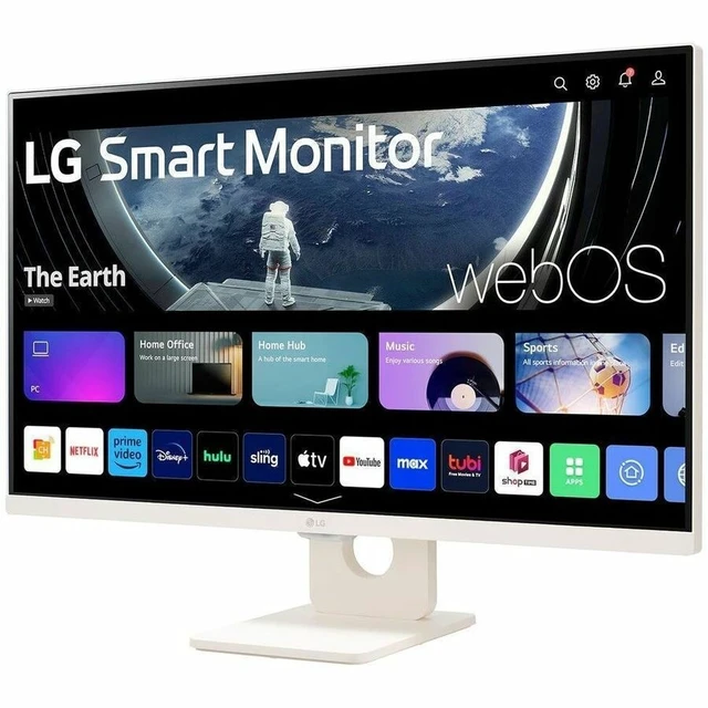 Alt view image 3 of 11 - LG 27U511SA-W 27" Class Full HD Smart LCD Monitor - 16:9 - 27" Viewable - In-plane Switching (IPS) Technology - 1920 x 1080 - 16.7 Million Colors - 250 Nit - 5 ms - 100 Hz Refresh Rate - Spe