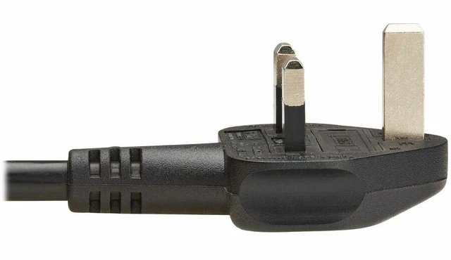 Alt view image 5 of 7 - UK COMPUTER POWER CORD, BS 1363 TO C19 - 13A, 250V, H05VV-F, 2.5 M (8.2 FT.), BL