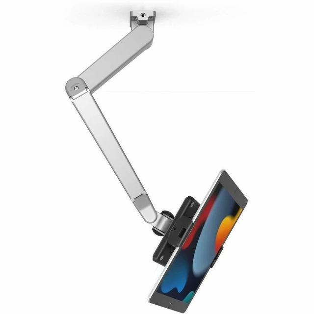 Alt view image 6 of 11 - Compulocks Cling Reach Mounting Arm for Tablet iPad Black Silver Landscape/Portrait