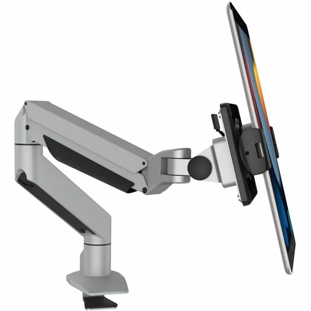 Alt view image 7 of 11 - Compulocks Cling Reach Mounting Arm for Tablet iPad Black Silver Landscape/Portrait